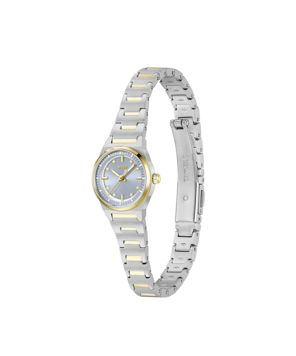 Boss Candor Two-Tone Bracelet Watch Blue Dial - Mococo