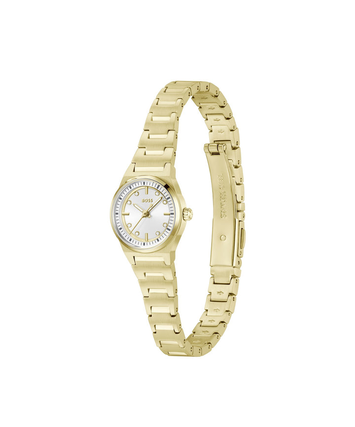 Boss Candor Gold-Tone Bracelet Watch Silver White Dial - Mococo