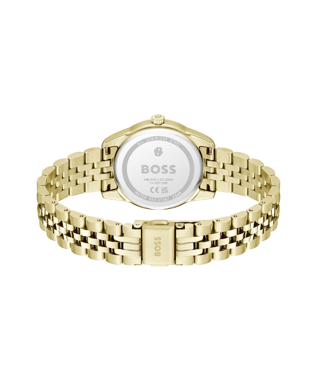 Boss Graceful Gold-Tone Crystal Bracelet Watch Green Mother-of-Pearl Dial - Mococo