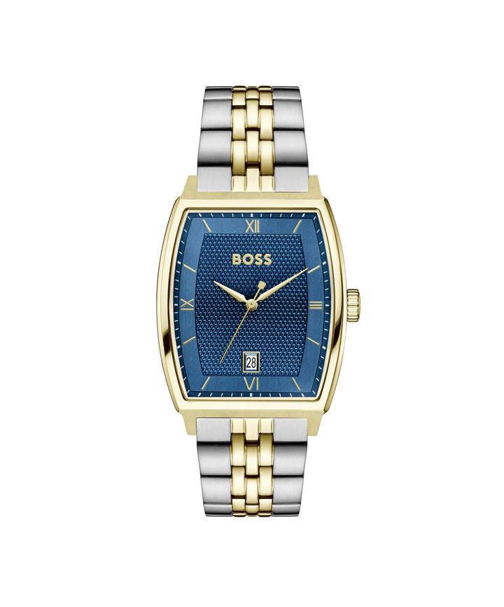 Boss Principle Tonneau Two-Tone Bracelet Watch Blue Dial - Mococo