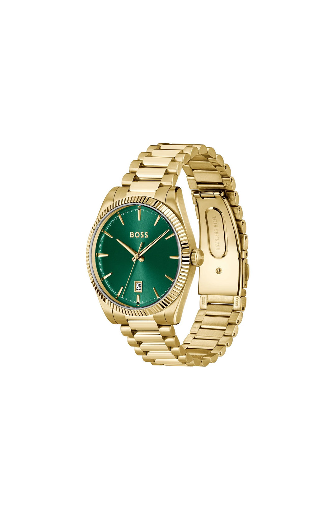Boss Cheswick Gold-Tone Bracelet Watch Green Dial - Mococo