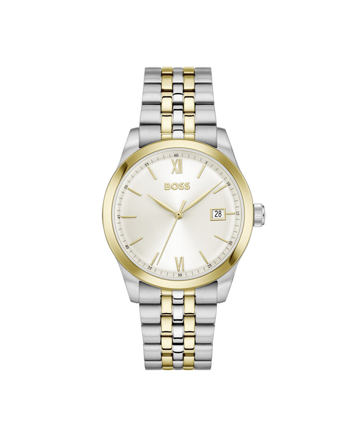 Boss Langford Two-Tone Bracelet Watch Parchment Dial - Mococo