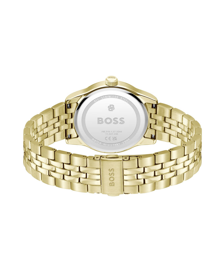 Boss Langford Gold-Tone Bracelet Watch Grey Dial - Mococo
