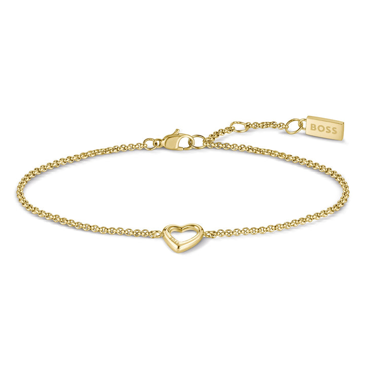 Boss Mae Petite Ladies Gold-Tone Watch and Bracelet Gift Set - Mococo