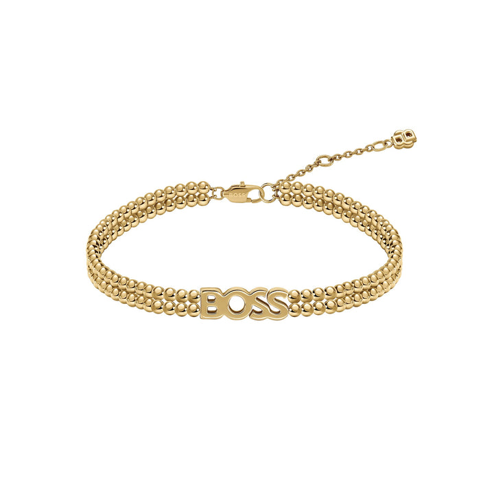 Boss Kassy Beads Gold-Tone Stainless Steel Bracelet - Mococo