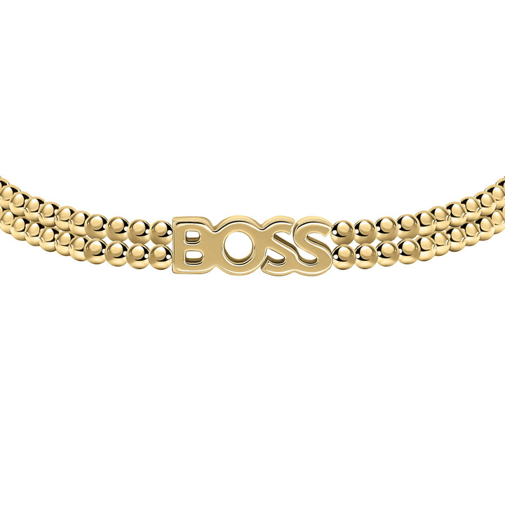 Boss Kassy Beads Gold-Tone Stainless Steel Bracelet - Mococo