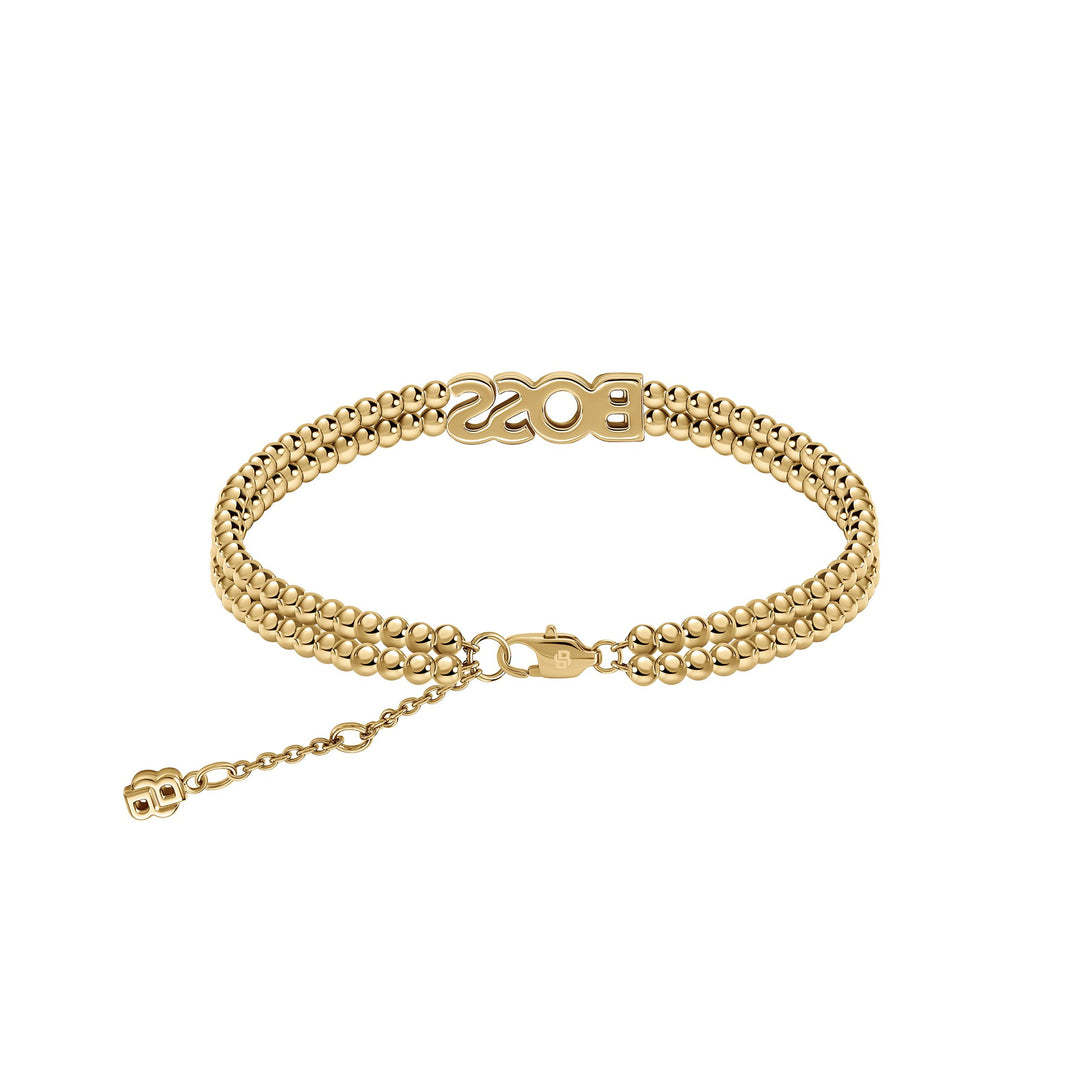 Boss Kassy Beads Gold-Tone Stainless Steel Bracelet - Mococo