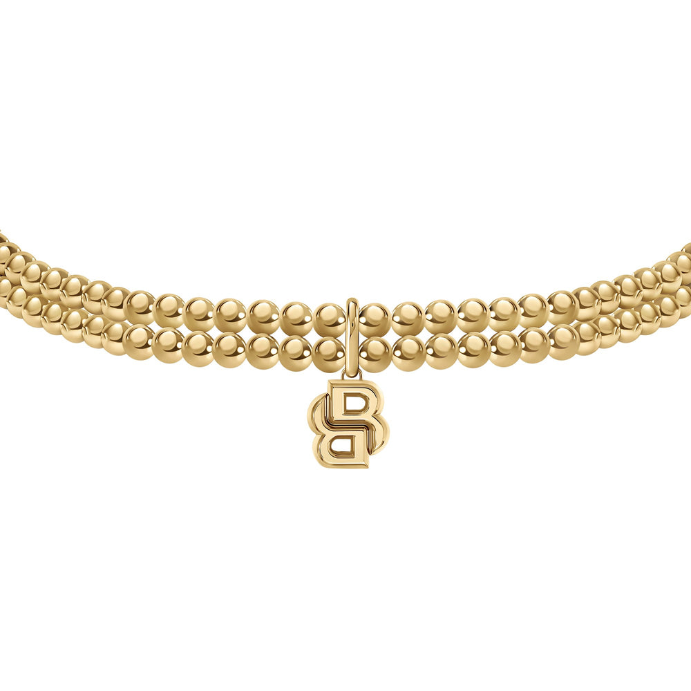 Boss Gold Double Mongram Beaded Bracelet - Mococo