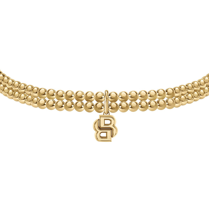 Boss Gold Double Mongram Beaded Bracelet - Mococo