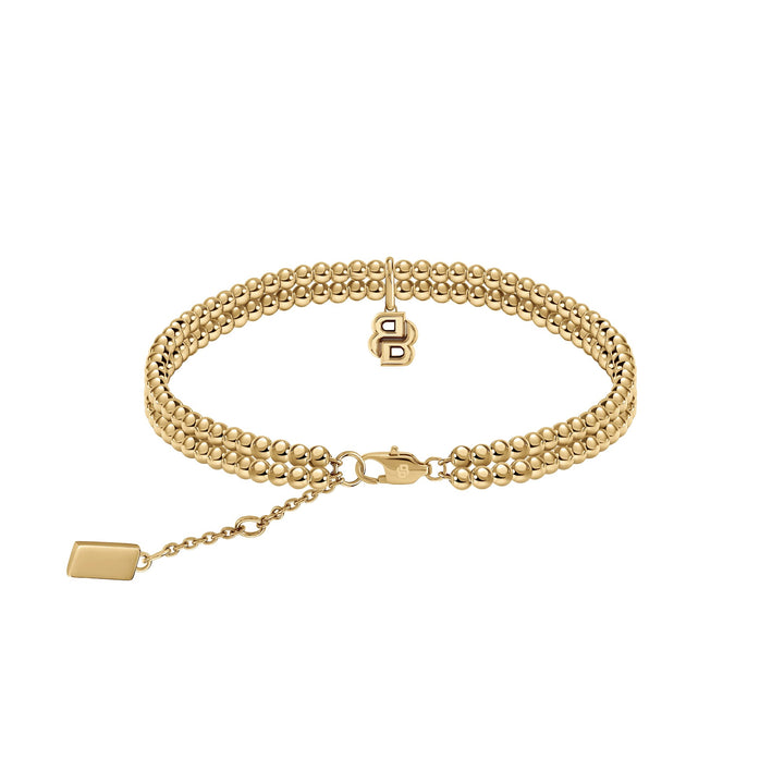Boss Gold Double Mongram Beaded Bracelet - Mococo