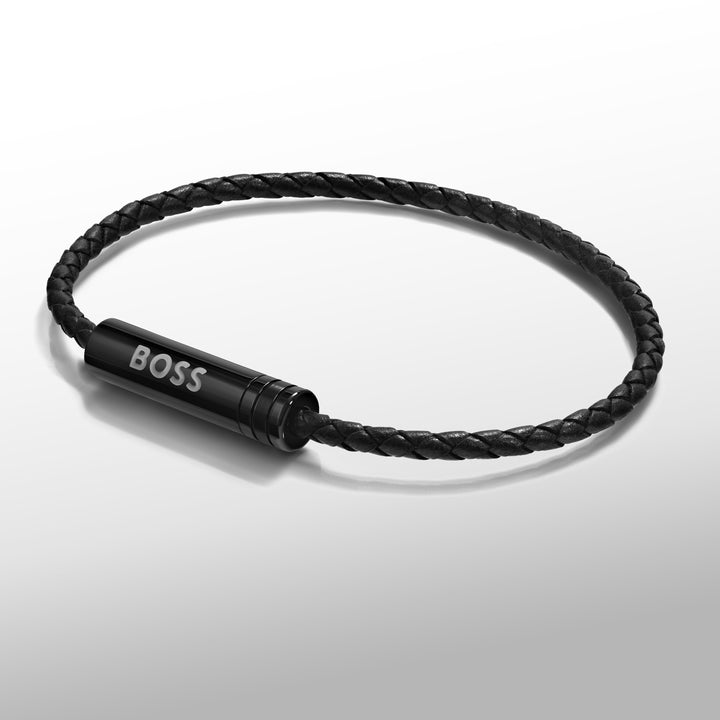 Boss Ares Air Black Leather Cuff - Mococo