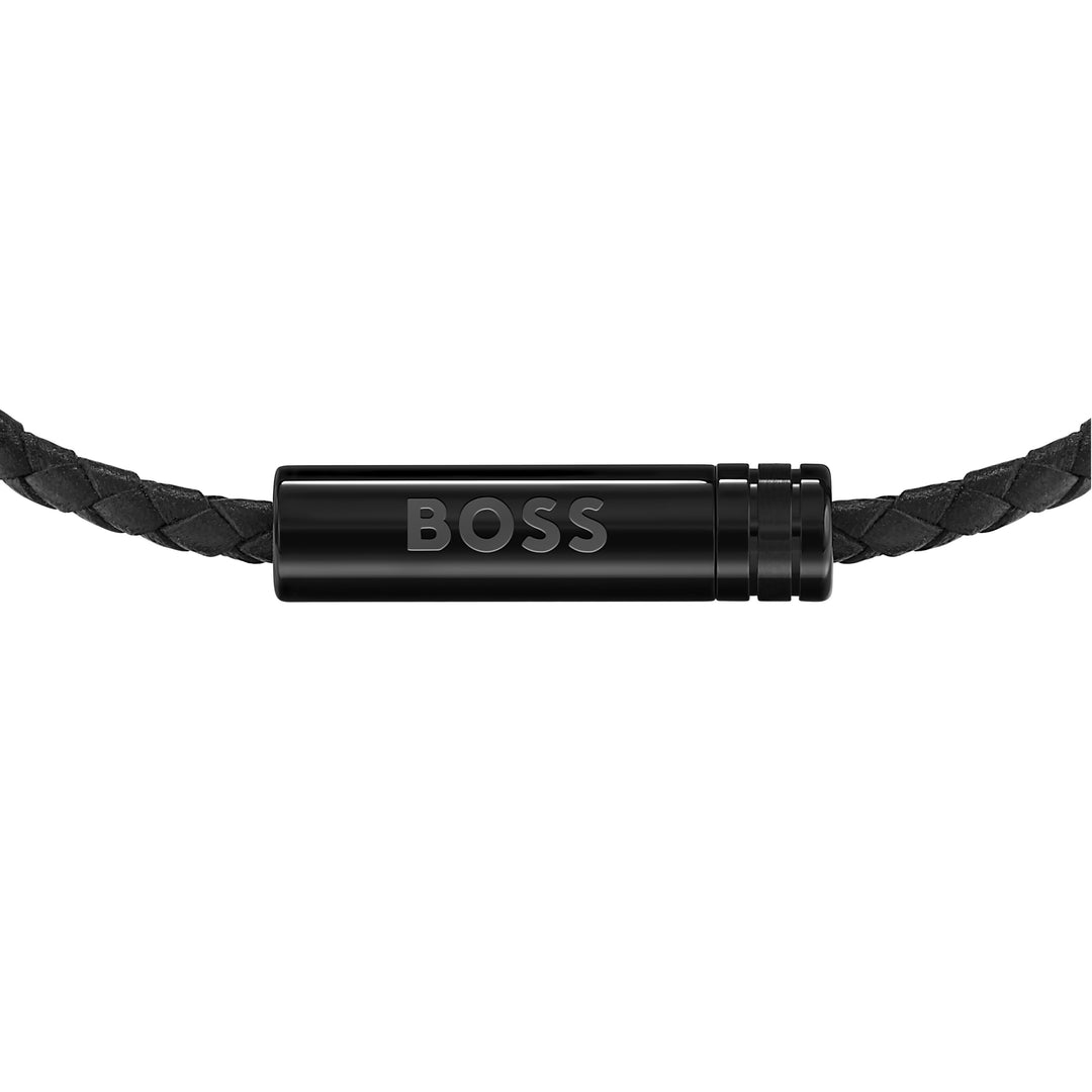 Boss Ares Air Black Leather Cuff - Mococo