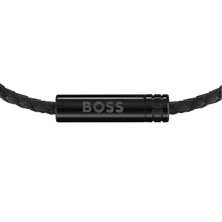 Boss Ares Air Black Leather Cuff - Mococo