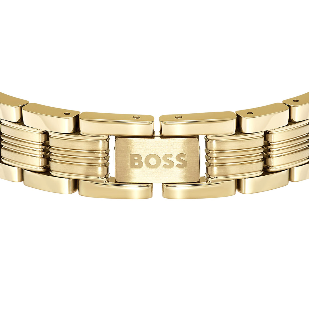 Boss Emblem Gold-Tone Stainless Steel Multi-Link Bracelet - Mococo
