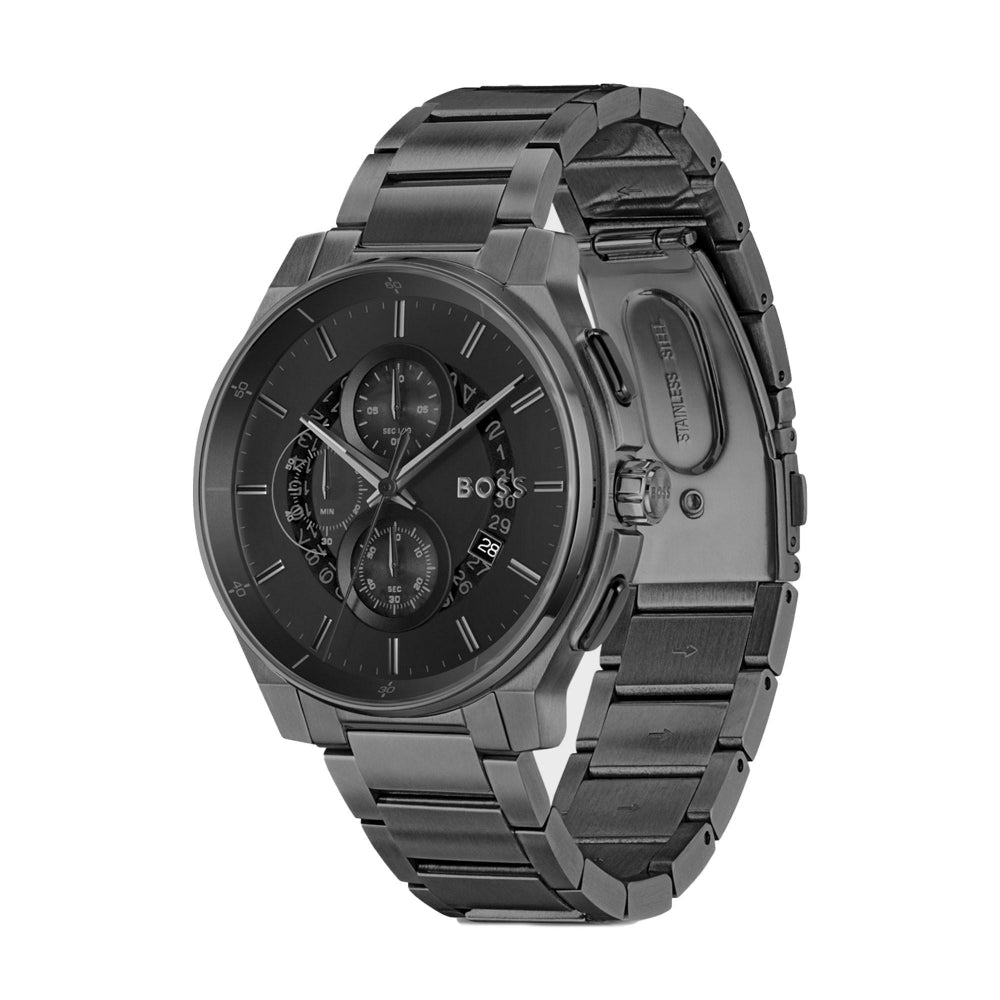 Boss Black Transparent Dial Chronograph Watch - MococoHugo Boss1514192Watches and Accessories