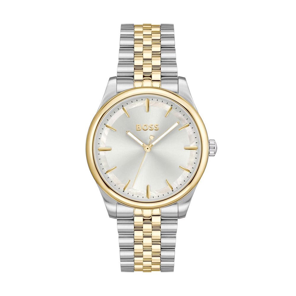 Boss Gold and Silver White Graceful Round Womens Watch - MococoHugo Boss1502779885997589918Watches and Accessories