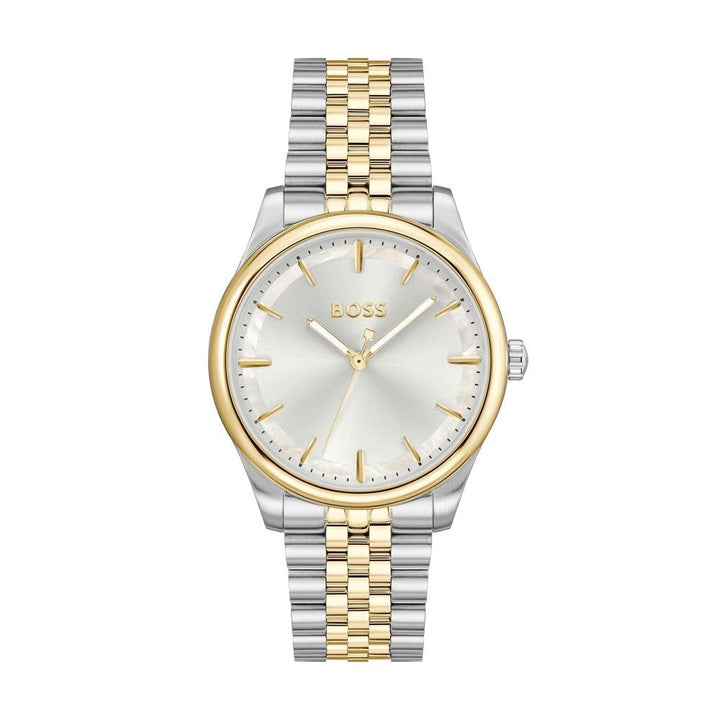 Boss Gold and Silver White Graceful Round Womens Watch - MococoHugo Boss1502779885997589918Watches and Accessories