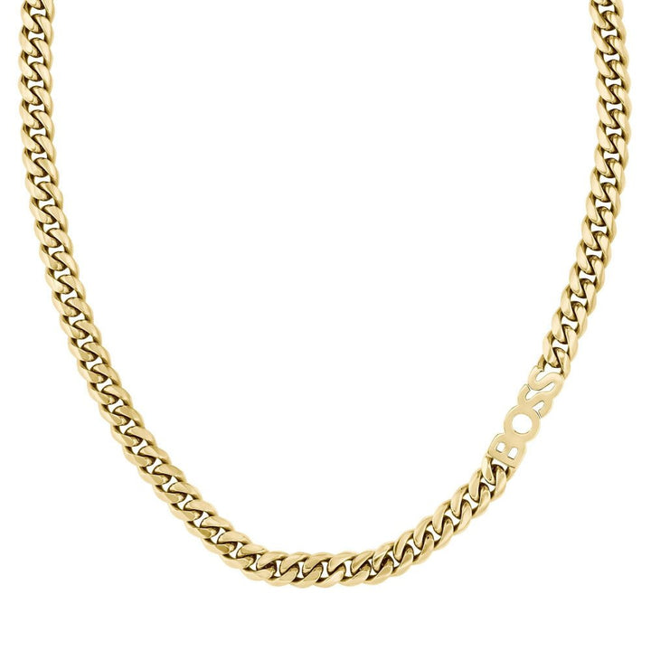 Boss Gold Curb Logo Link Chain Necklace - MococoHugo Boss1580770Necklaces