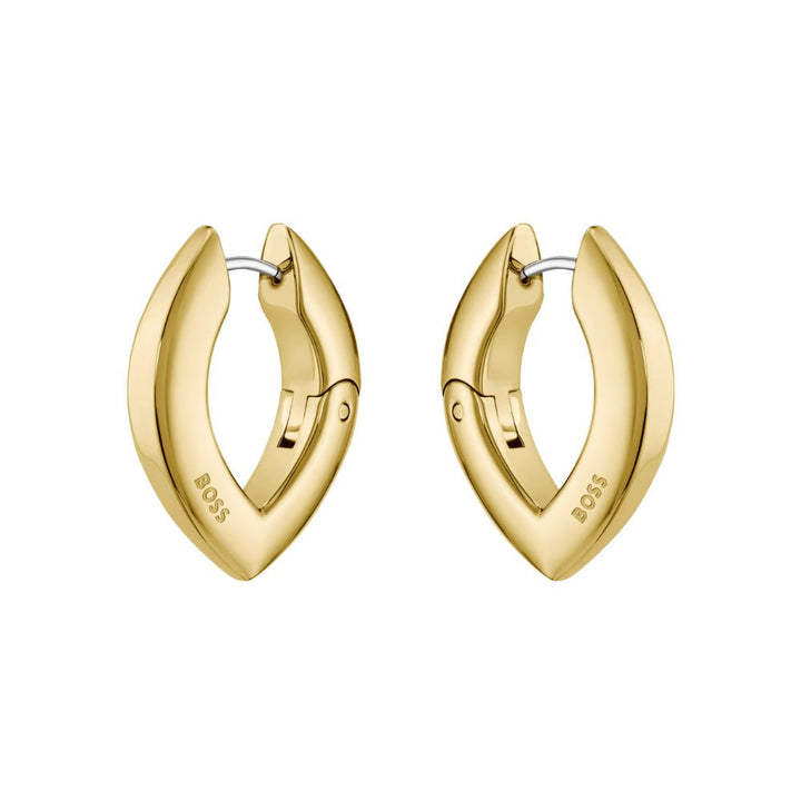 Boss Gold Fiora Stainless Steel Hoop Earrings - MococoHugo Boss15808237613272690485Earrings