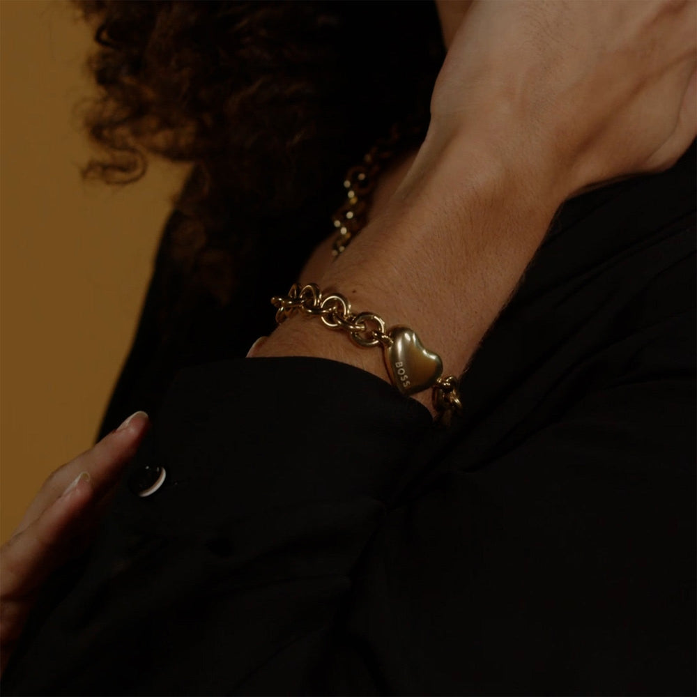 Boss Gold Honey Love Womens IP Bracelet - MococoHugo Boss1580639885997590730Bracelets