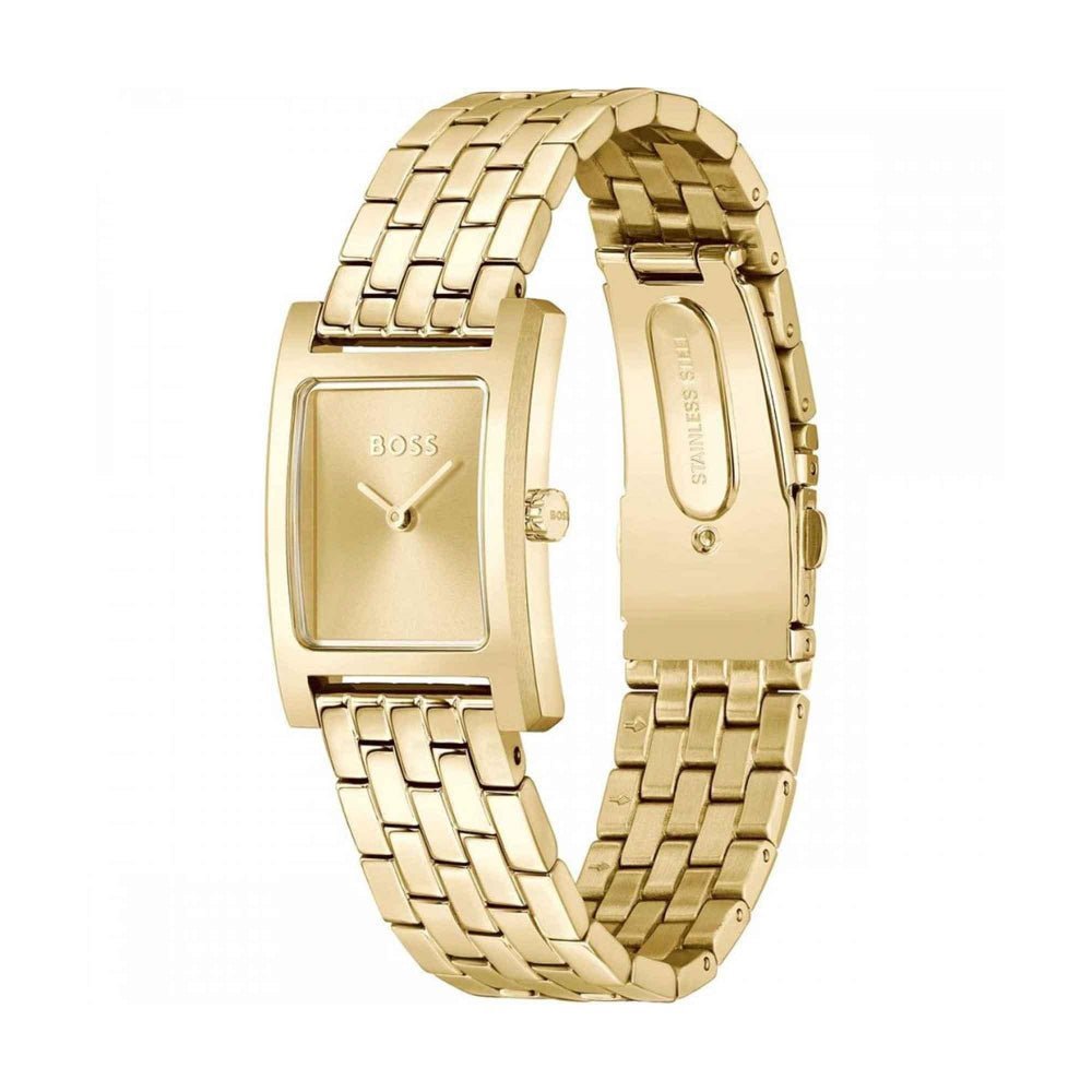 Boss Gold Lucy Rectangle Womens Watch - MococoHugo Boss1502744885997563611Watches and Accessories