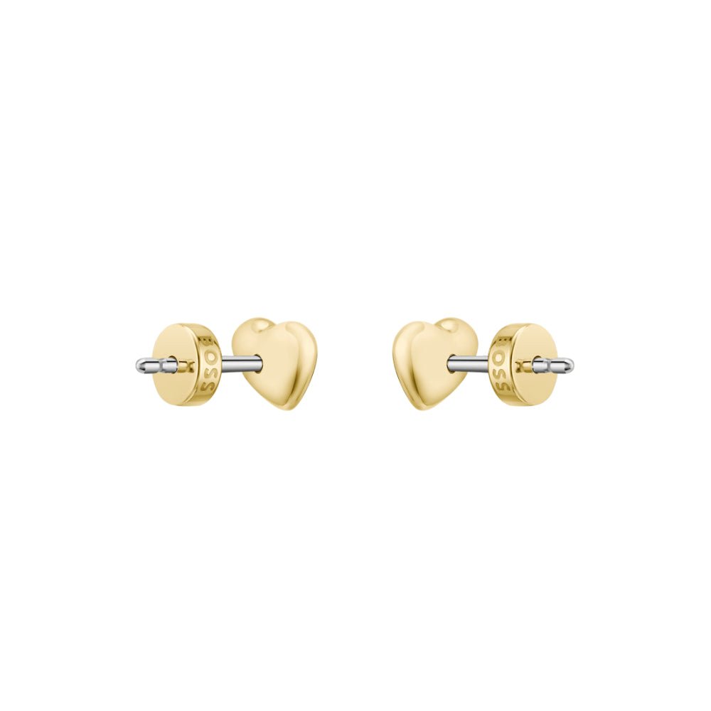 Boss Gold Mini Honey Hearts Stainless Steel Stud Earrings - MococoHugo Boss15808507613272694148Earrings