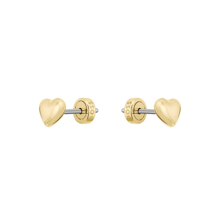 Boss Gold Mini Honey Hearts Stainless Steel Stud Earrings - MococoHugo Boss15808507613272694148Earrings
