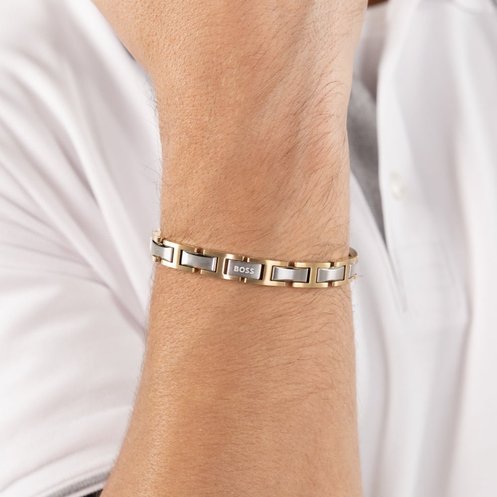 Boss Gold Nolan Stainless Steel Bracelet - MococoHugo Boss15807937613272670340Bracelets