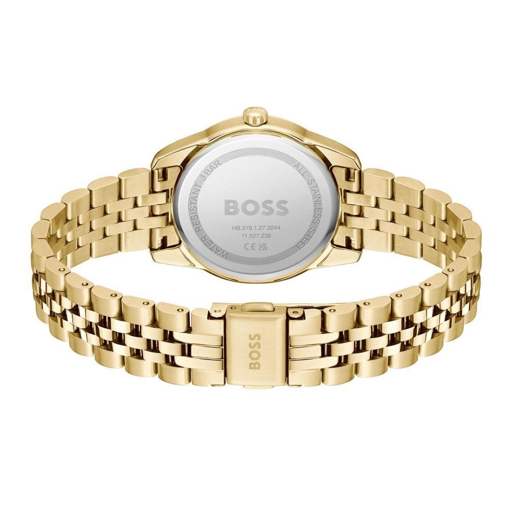 Boss Light Gold and Silver White Graceful Precious Round Womens IP Watch - MococoHugo Boss1502810885997645126Watches and Accessories