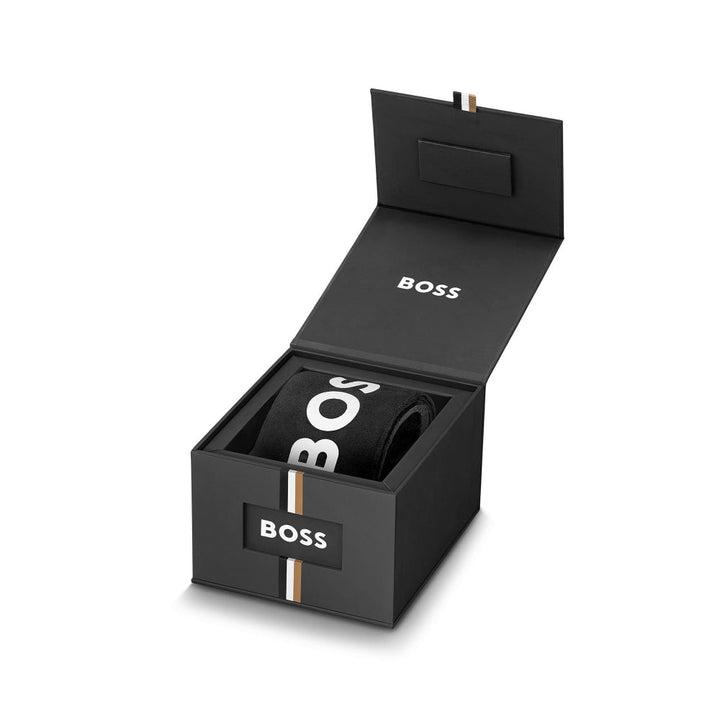 Boss Light Yellow Gold Double B Dressy Round Womens IP Bracelet Watch - MococoHugo Boss1502794885997607810Watches and Accessories
