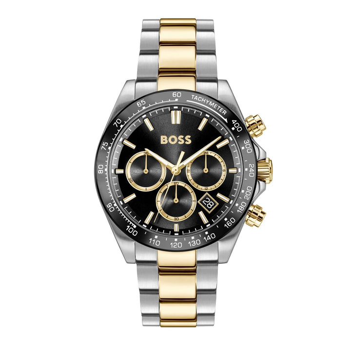 Boss Silver and Black Hero 2.0 Round Mens Bi Colour Watch - MococoHugo Boss1514269885997645409Watches and Accessories