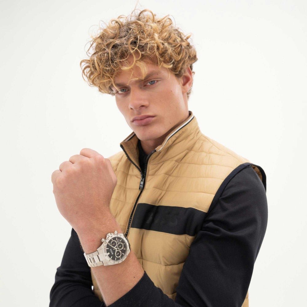 Boss Silver and Black Hero 2.0 Round Mens Bracelet Watch - MococoHugo Boss1514267885997645386Watches and Accessories