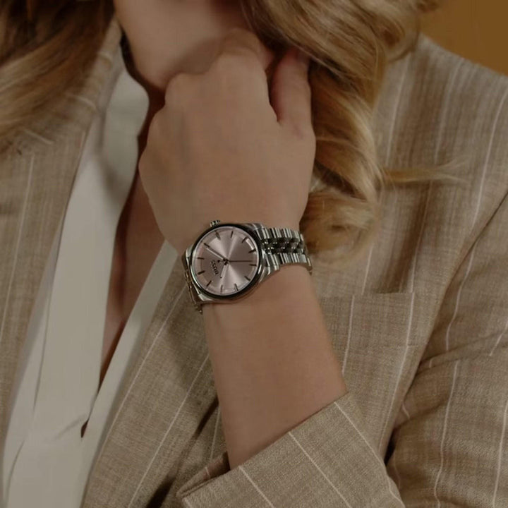 Boss Silver and Pink Graceful Round Womens Watch - MococoHugo Boss1502776885997589888Watches and Accessories