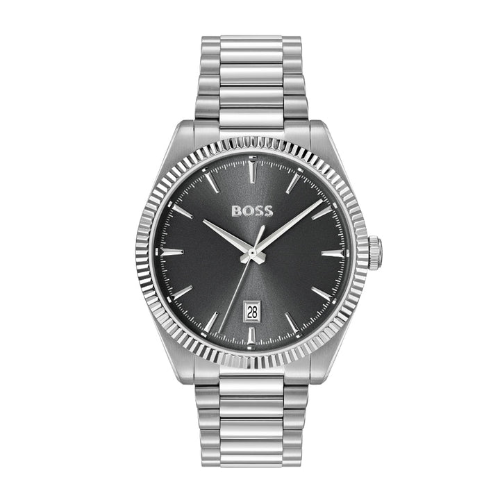 Boss Silver Cheswick Stainless Steel Grey Watch - MococoHugo Boss15143107613272689496Watch