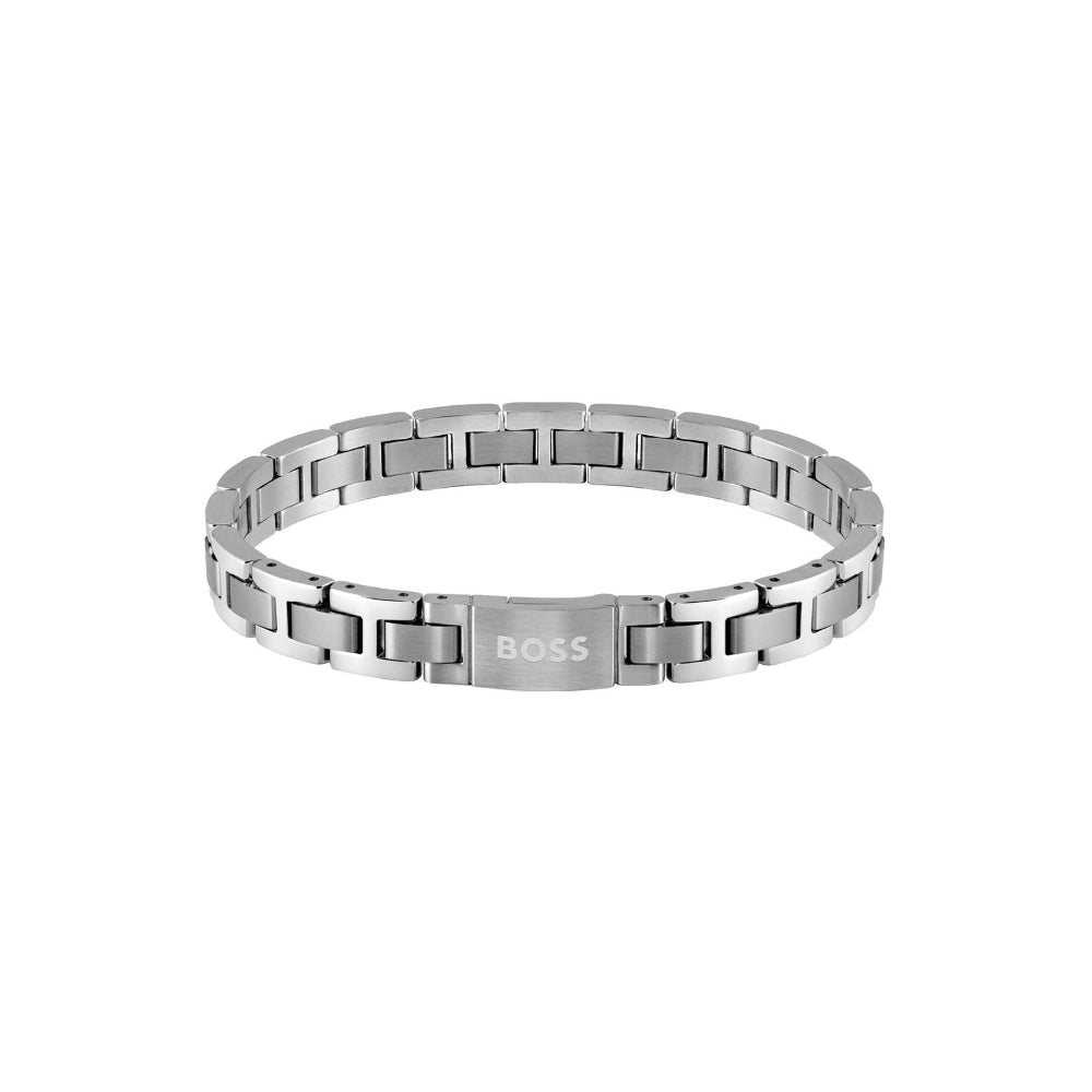 Boss Silver Metal Link Essentials Mens Bracelet - MococoHugo Boss1580036885997370073Bracelets