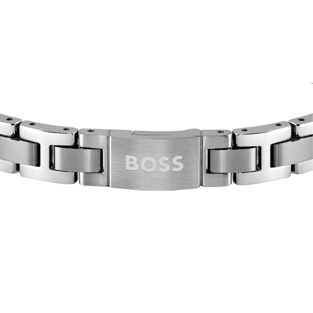Boss Silver Metal Link Essentials Mens Bracelet - MococoHugo Boss1580036885997370073Bracelets