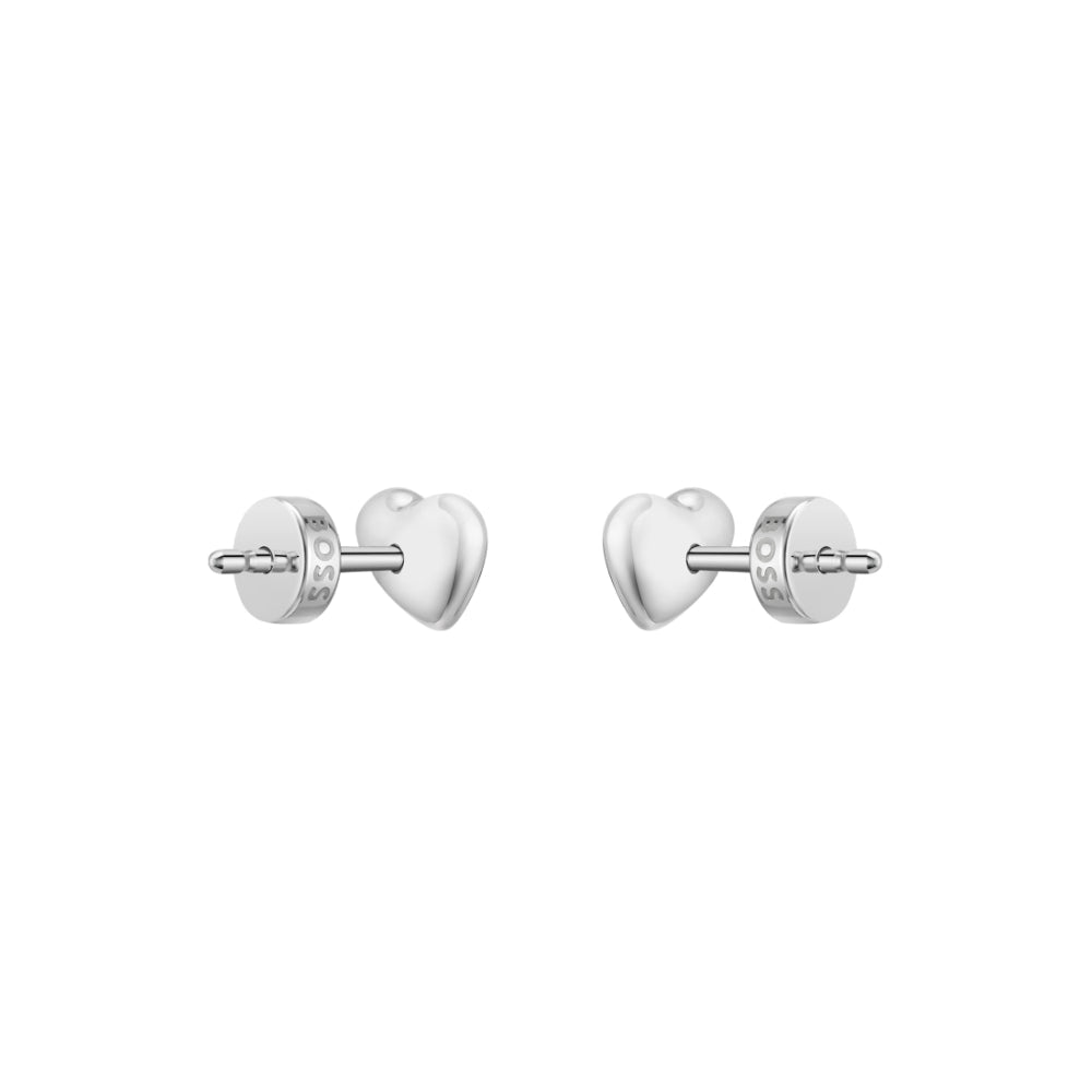 Boss Silver Mini Honey Hearts Stainless Steel Stud Earrings - MococoHugo Boss15808307613272690553Earrings