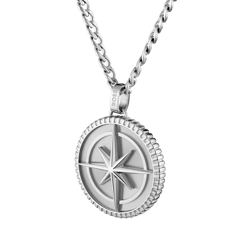Boss Silver North Stainless Steel Necklace - MococoHugo Boss15808417613272690669Necklaces