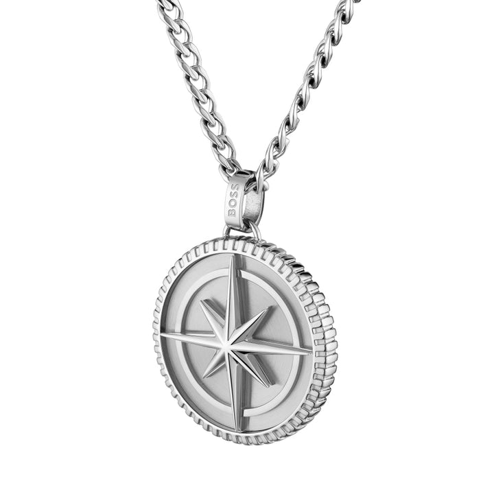 Boss Silver North Stainless Steel Necklace - MococoHugo Boss15808417613272690669Necklaces