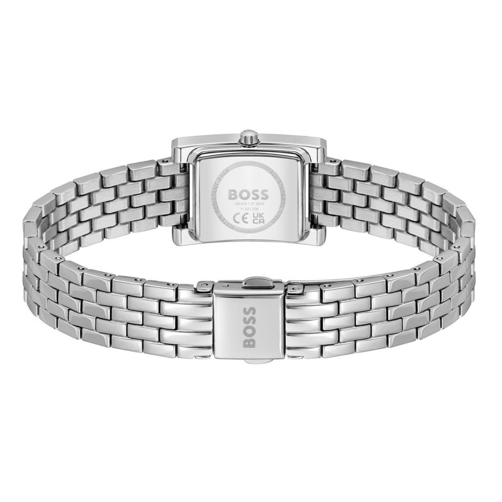 Boss Silver White Lucy Precious Rectangle Womens Bracelet Watch - MococoHugo Boss1502816885997645188Watches and Accessories