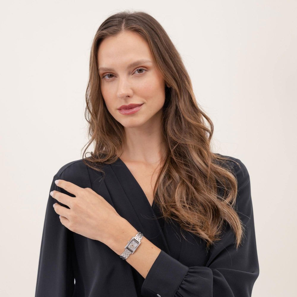 Boss Silver White Lucy Precious Rectangle Womens Bracelet Watch - MococoHugo Boss1502816885997645188Watches and Accessories