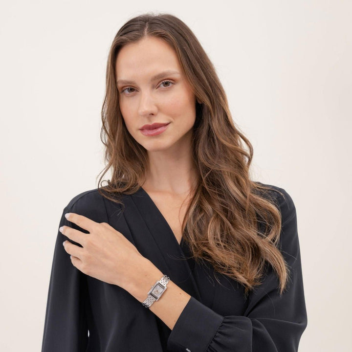 Boss Silver White Lucy Precious Rectangle Womens Bracelet Watch - MococoHugo Boss1502816885997645188Watches and Accessories