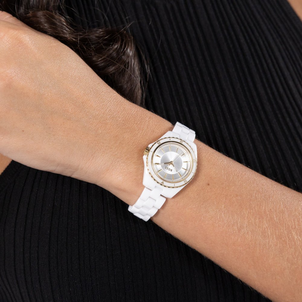 Boss White Sage Aqua Ceramic Watch - MococoHugo Boss15028507613272689397Watch