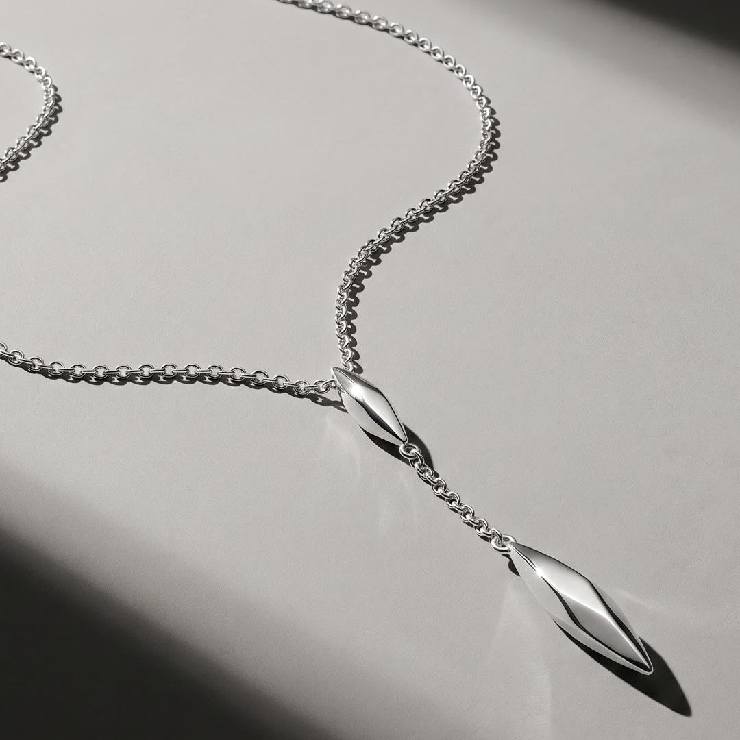 Kit Heath Glint Lariat Necklace Sterling Silver 45.7 cm