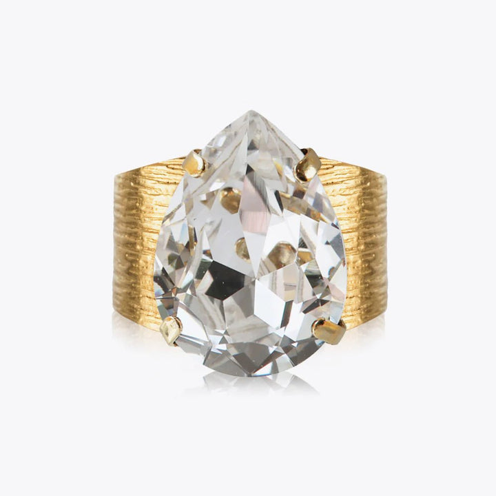 Caroline Svedbom Gold Classic Drop Crystal Ring - MococoCaroline Svedbom1000181001157340167201401Rings
