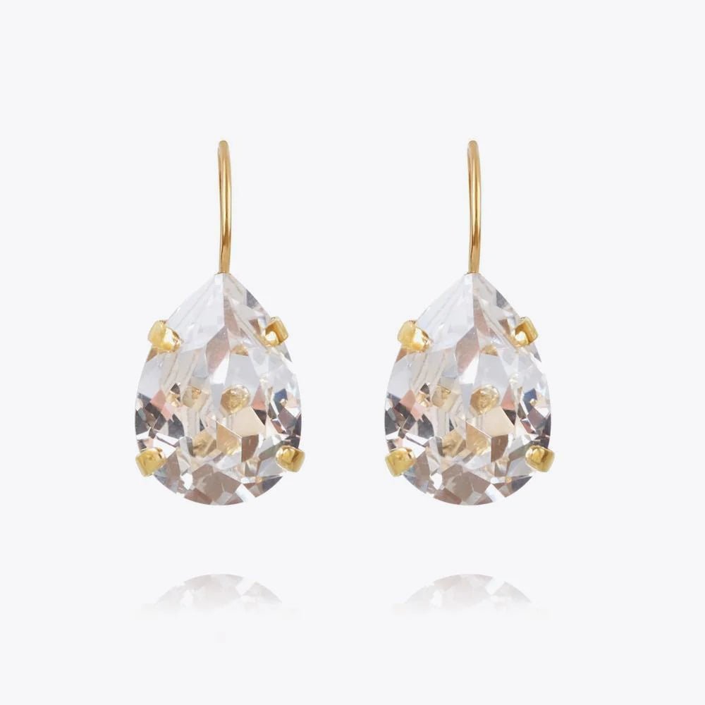 Caroline Svedbom Gold Mini Drop Clasp Crystal Earrings - MococoCaroline Svedbom1003741001017340167250331Earrings