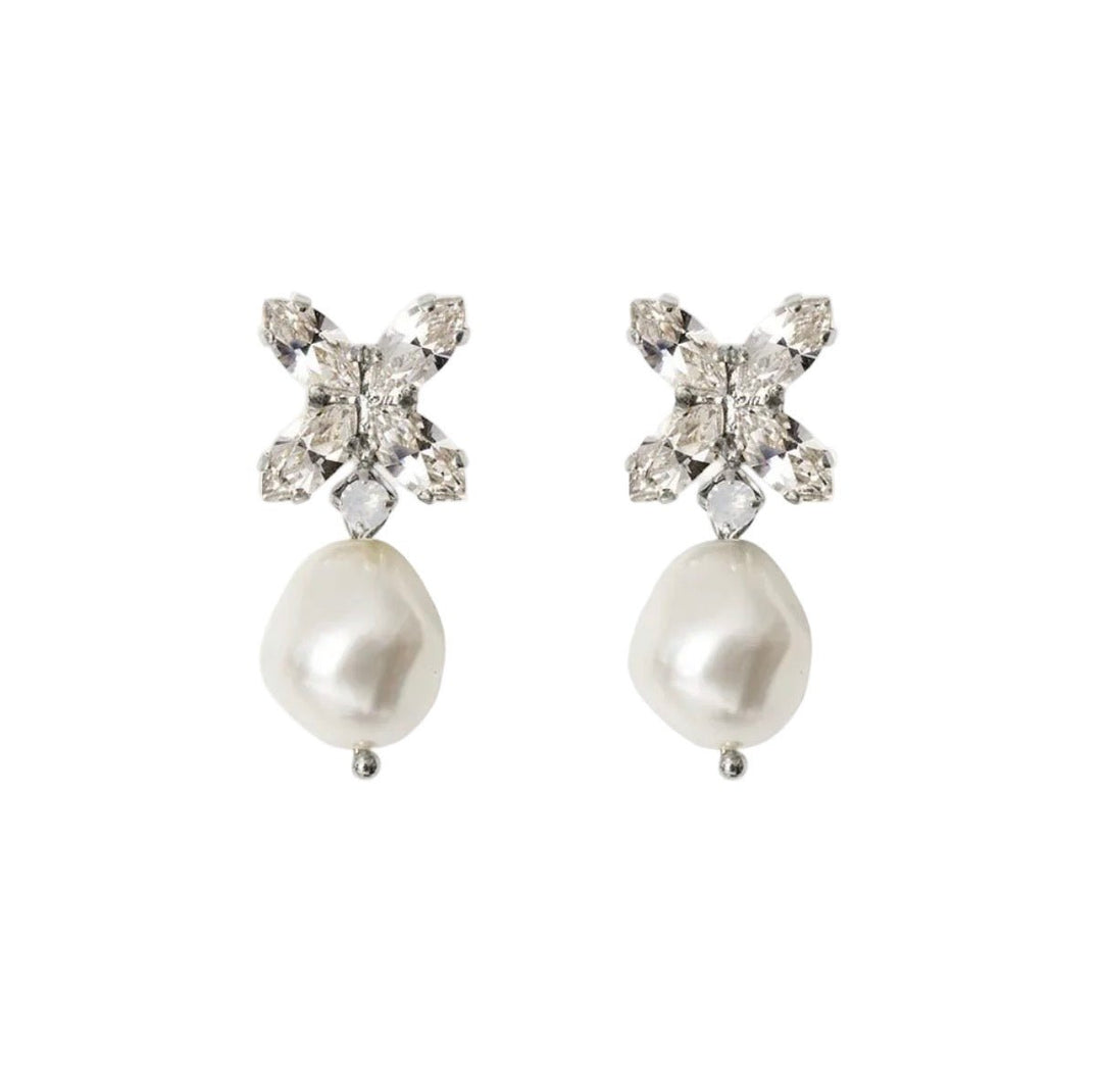 Caroline Svedbom Silver Honey Bee Pearl & Crystal Earrings - MococoCaroline Svedbom1015751082017340167270957Earrings