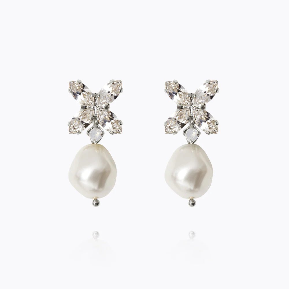 Caroline Svedbom Silver Honey Bee Pearl & Crystal Earrings - MococoCaroline Svedbom1015751082017340167270957Earrings