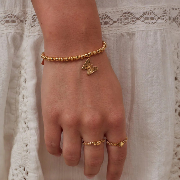 ChloBo 18CT Gold Plated Didi Sparkle Butterfly Bracelet image 4