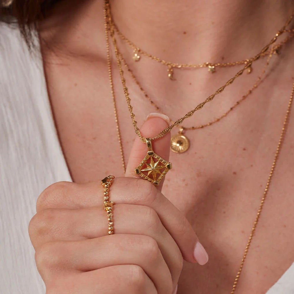 ChloBo 18CT Gold Plated Inset Star Ring - MococoChloBoGR1STAR9503579281937Rings